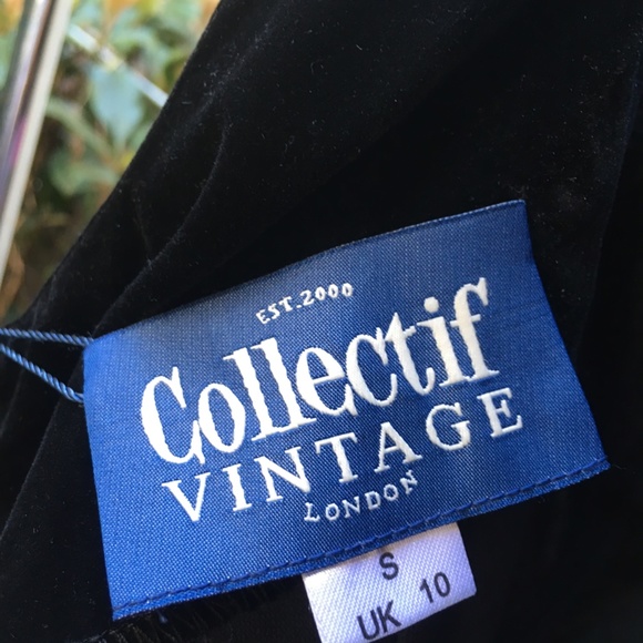COLLECTIVE VINTAGE VELVET DRESS NWT SMALL - Picture 6 of 8